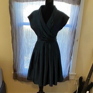 Evan Picone Dark Teal Midi Dress